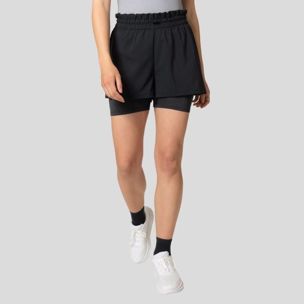 Elegant Women Odlo Running The Active 365 2-In-1 5-Inch Shorts Black