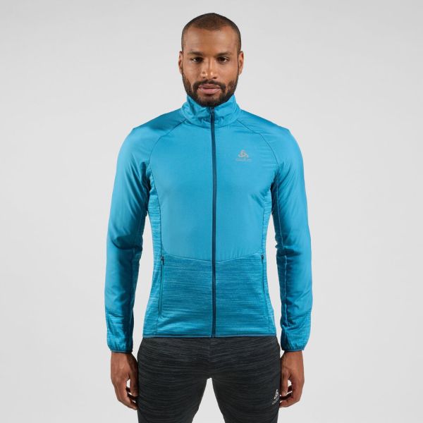 The Run Easy Warm Hybrid Jacket Odlo Saxony Blue Jackets & Vests Men Offer