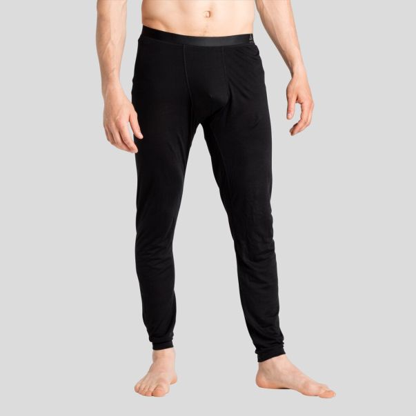 Men Black The Men's Performance Wool Light Base Layer Pants Hiking Affordable Odlo